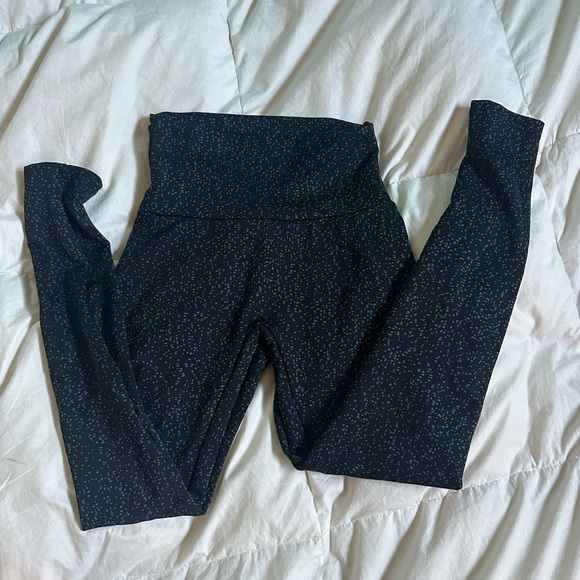 ECHT SCRUNCH FULL LENGTH LEGGINGS BLACK AND BLUE DETAILED WOMENS XS - Picture 2 of 5